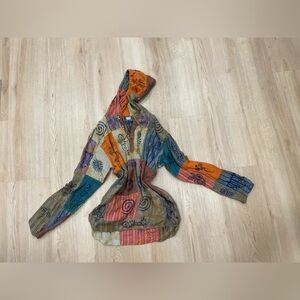Siddhartha multi-coloured patchwork cotton hoodie size Large/Extra Large